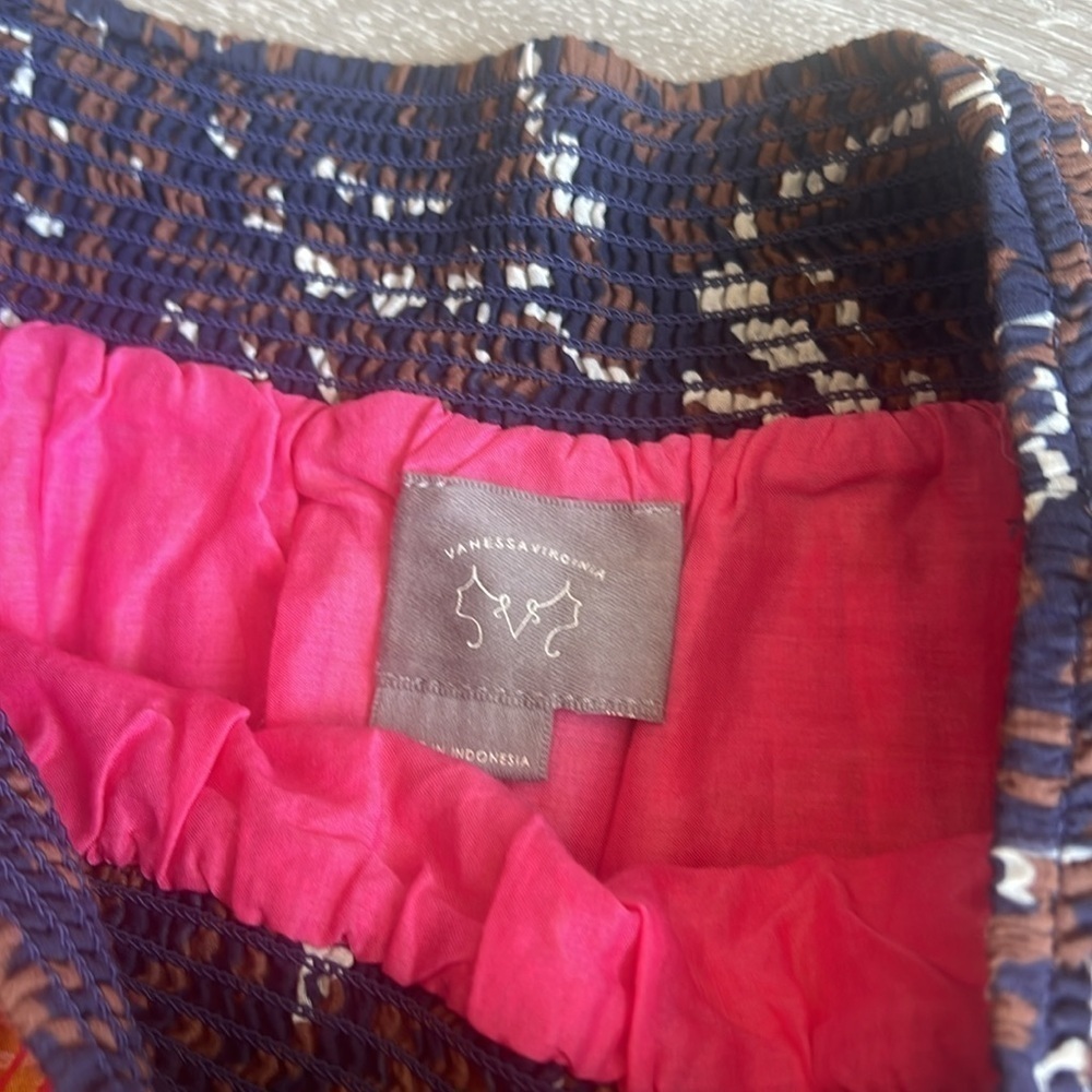 Anthropologie Vanessa Virginia mixed patterned pull on boho alone skirt medium - Picture 6 of 8
